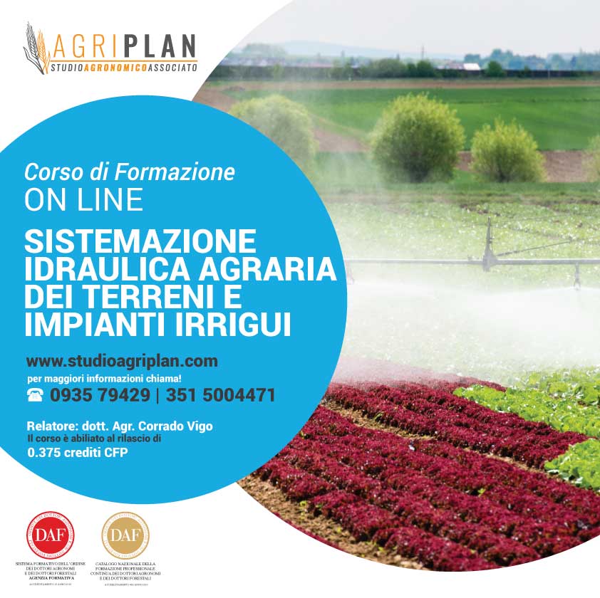 Sistemazione idraulica agraria dei terreni e impianti irrigui